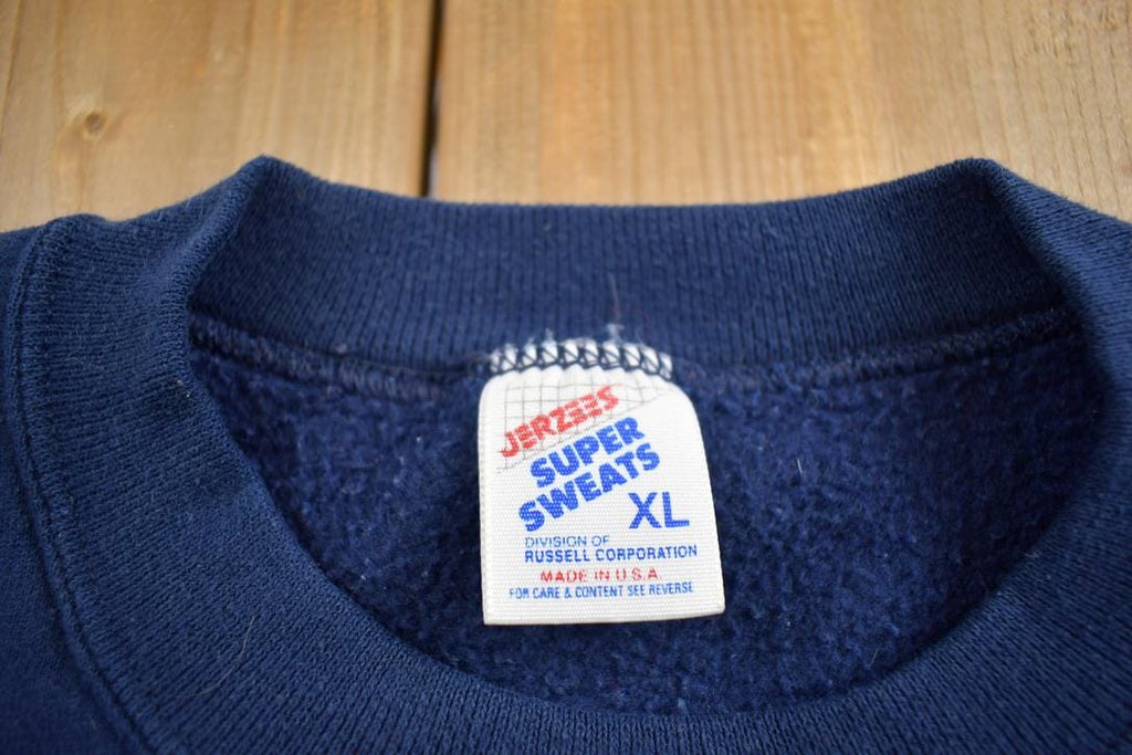 Vintage 1990s Mother Can Always Patch Things Up Cute Bear Crewneck Sweater Made In USA
