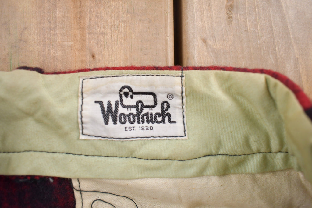 1950s Vintage Woolrich Red Plaid Trousers 37 x 30
