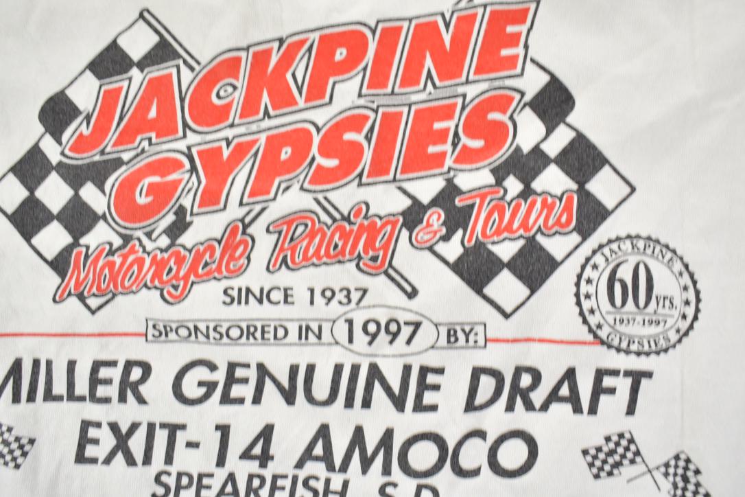 Vintage 1997 Jackpine Gypsies Motocross Racing T-Shirt