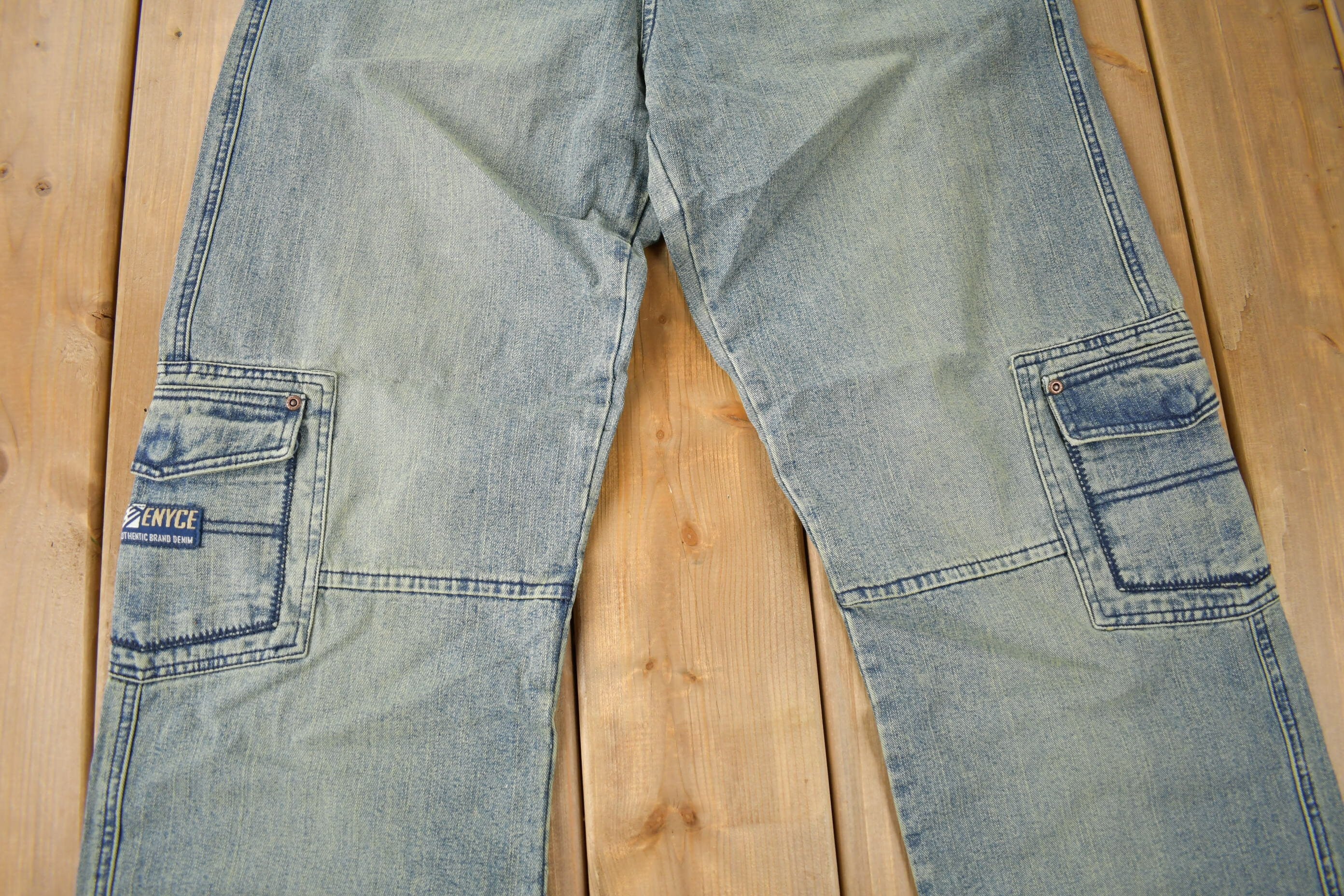 Vintage 2004 Deadstock Enyce Hip Hop Cargo Jeans Size 34