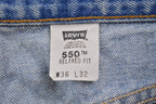 Vintage 1990s Levi's 550 Red Tab Jeans Size 34 x 31