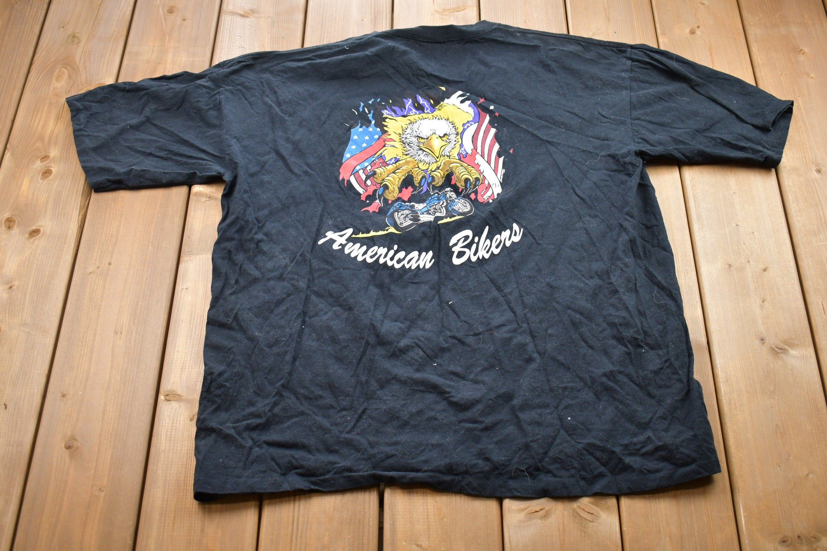 Vintage 1990s American Bikers Eagle Graphic T-Shirt