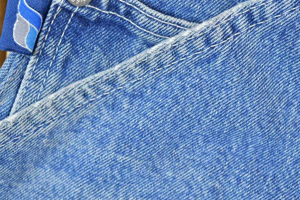 Vintage 1990s Kikwear American Made Wide Leg Denim Jeans Size 30x28