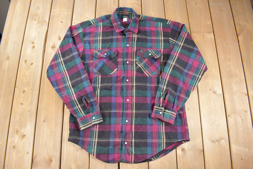 Vintage 1990s Codet Plaid Button Up Shirt