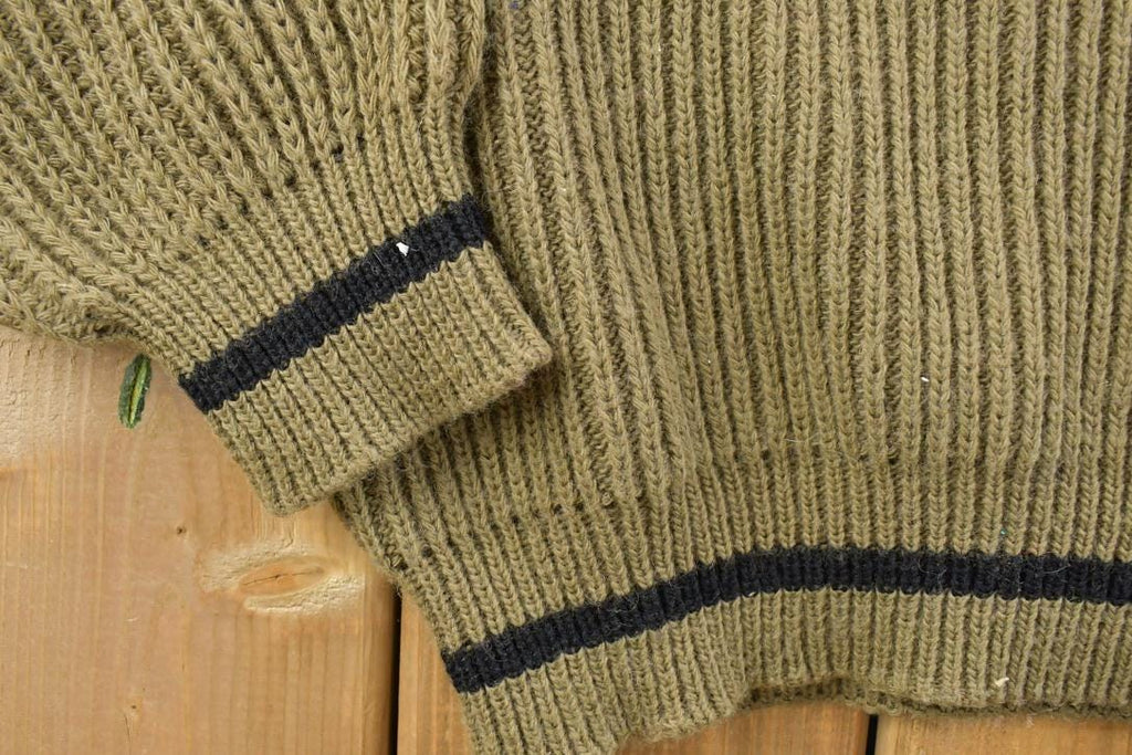 Vintage 1990s Wool Knit Celtic Ram Knit Crewneck Sweater