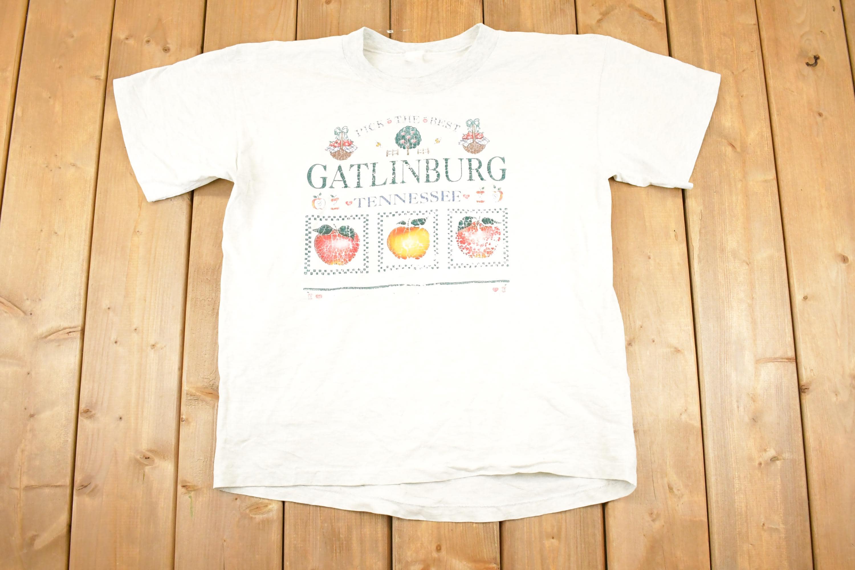 Vintage 1990s Gatlinburg Tennessee Souvenir Travel T-Shirt Men's L