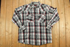 Vintage 1990s Five Brother Plaid Button Up Shirt