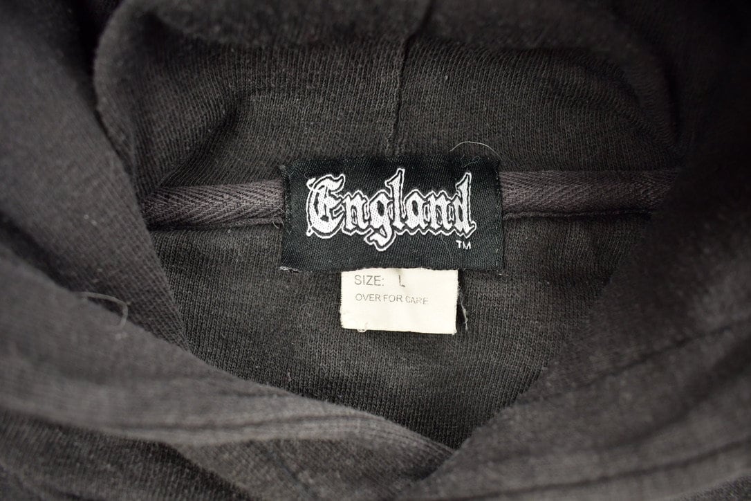 Vintage 1990s England Embroidered Lion Hoodie