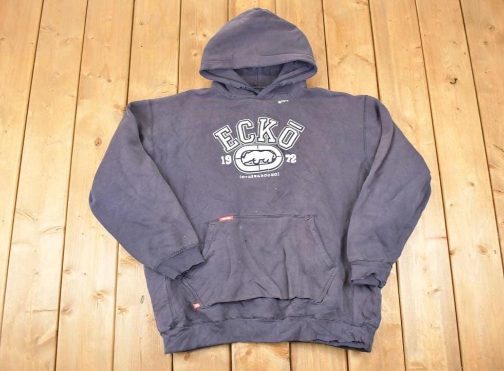 Vintage 1990s Ecko Otherground Embroidered Hip Hop Hoodie Sweatshirt Mens XL / 90's New York Streetwear Sweater