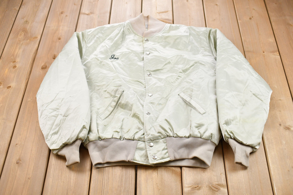 Vintage 1988 Minnesota Helitak Satin Bomber Jacket