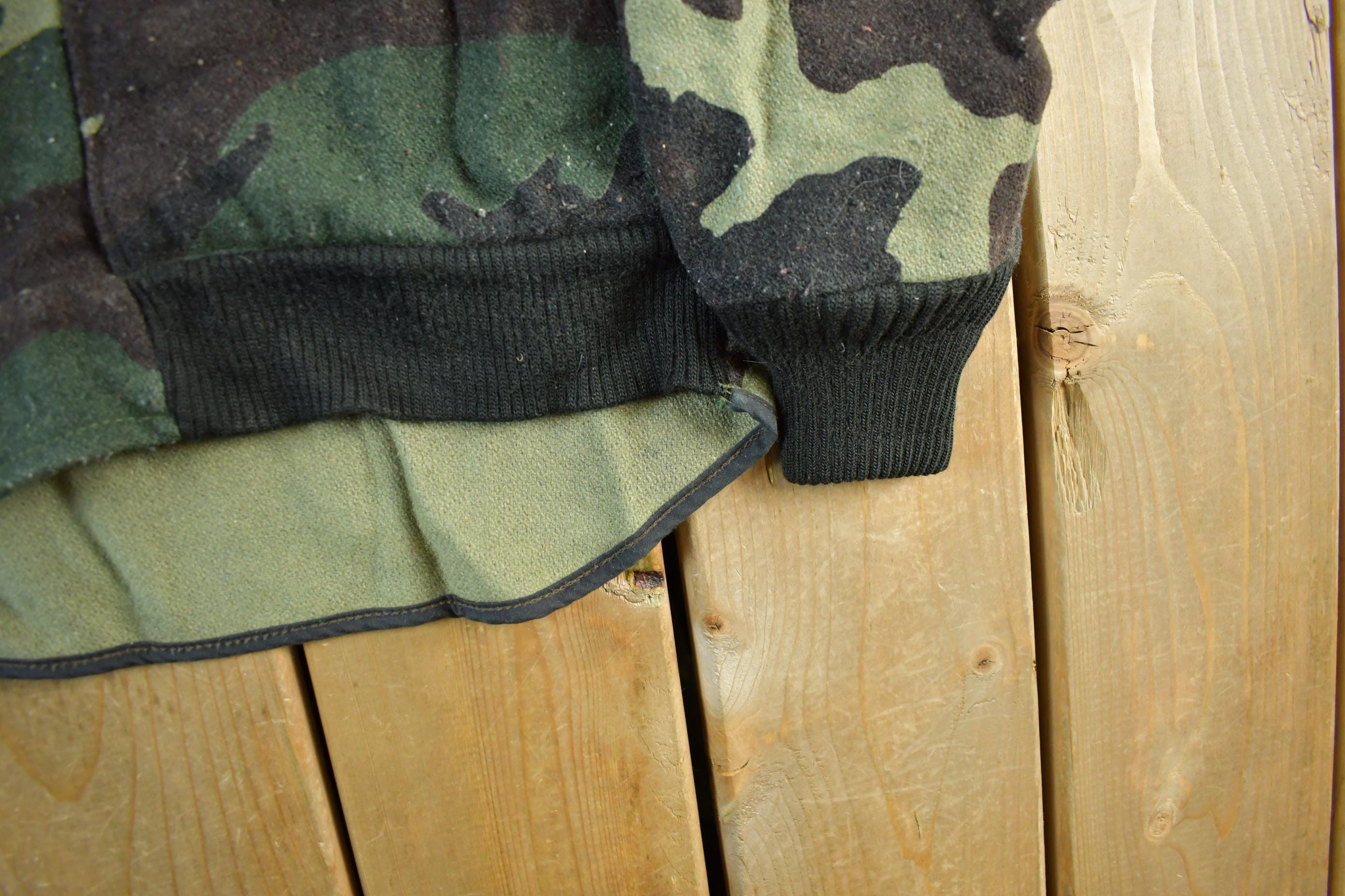 Vintage 90s Camo Hunting Jacket - Men's Wool Blend Large