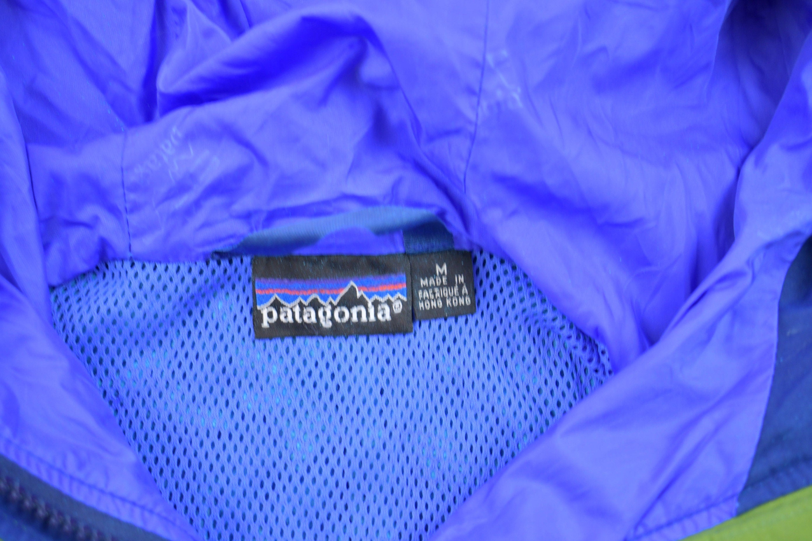Vintage 1980s Patagonia Full Zip Color Block Windbreaker Jacket