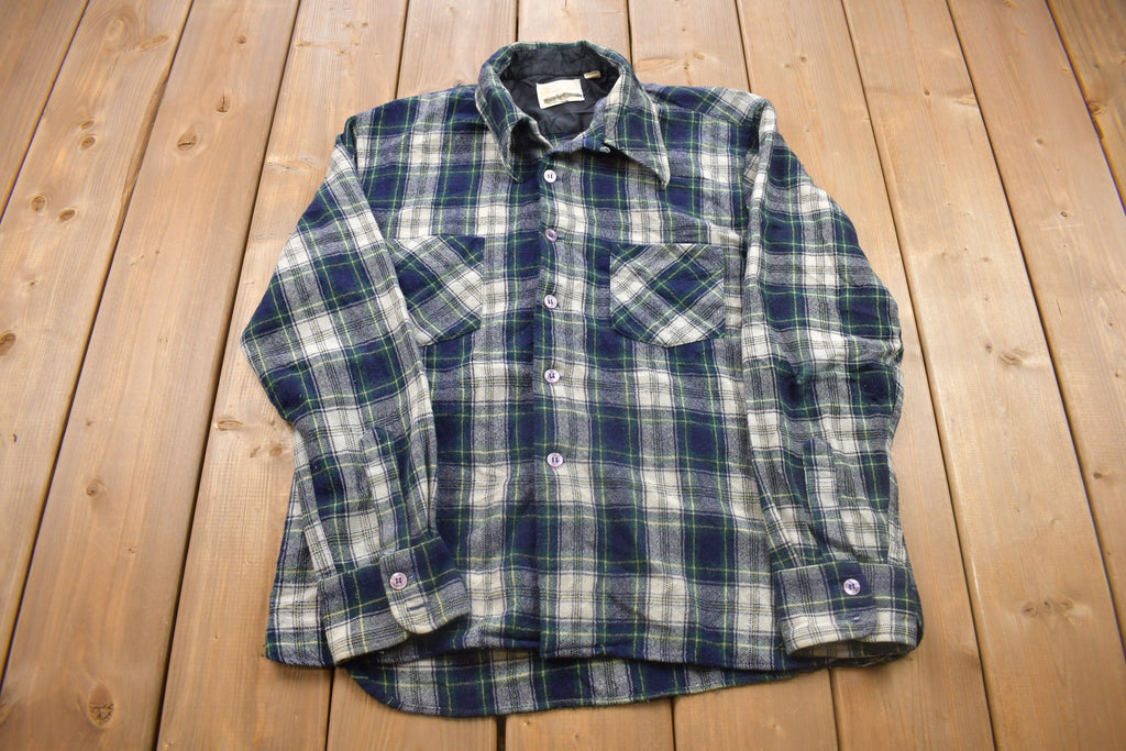 Vintage 1980s Plaid Button Up Shirt