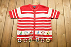 Vintage 1980s Short Sleeve Knit Sweater