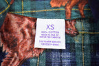 Vintage 1990s S.C.R.U.B.S Golden Retriver Plaid Cardigan Button Up Shirt Made In USA