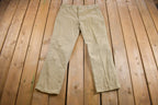 Vintage 1970s Rustlers Khaki Trousers Size 36 x 30