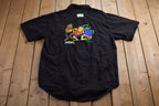 Vintage 1990s Parody Embroidered Button Up Shirt