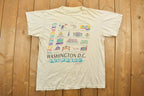 Vintage 1990s Washington DC Experience Tourism Souvenir T Shirt