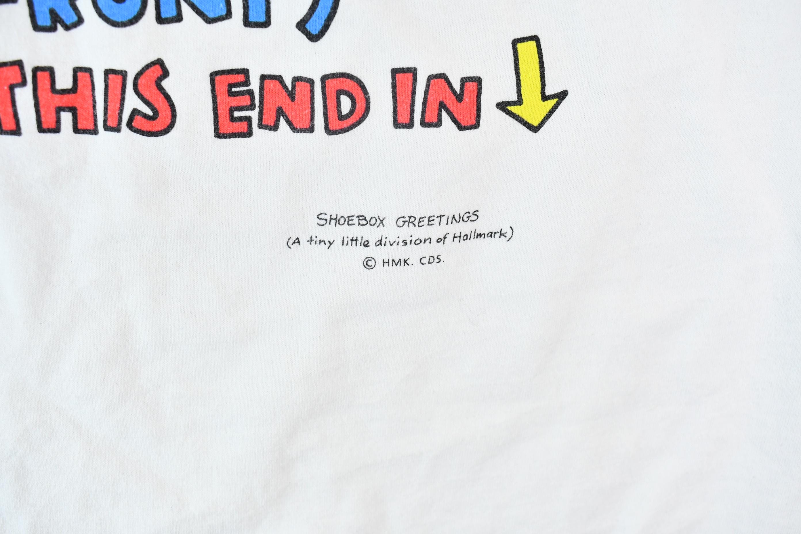 Vintage Early 1990s Hallmark Shoebox Greetings Blonde's T-Shirt Instructions Funny Graphic T-Shirt