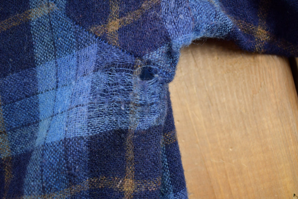 Vintage 1990s Kmart Plaid Wool Flannel Button Up Shirt
