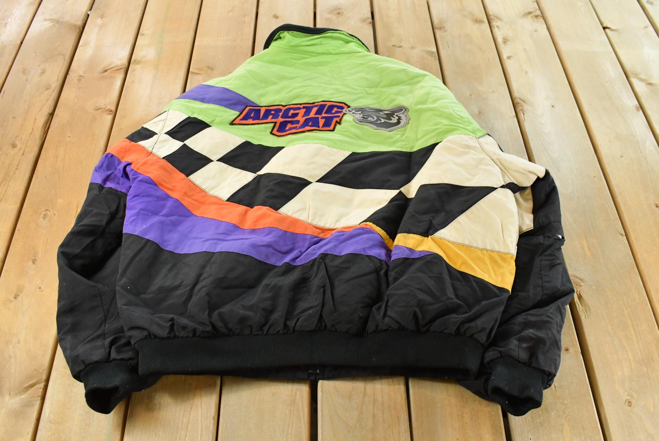 Vintage 1990s Arctic Cat Snowmobile Racing Jacket Men's 2XL