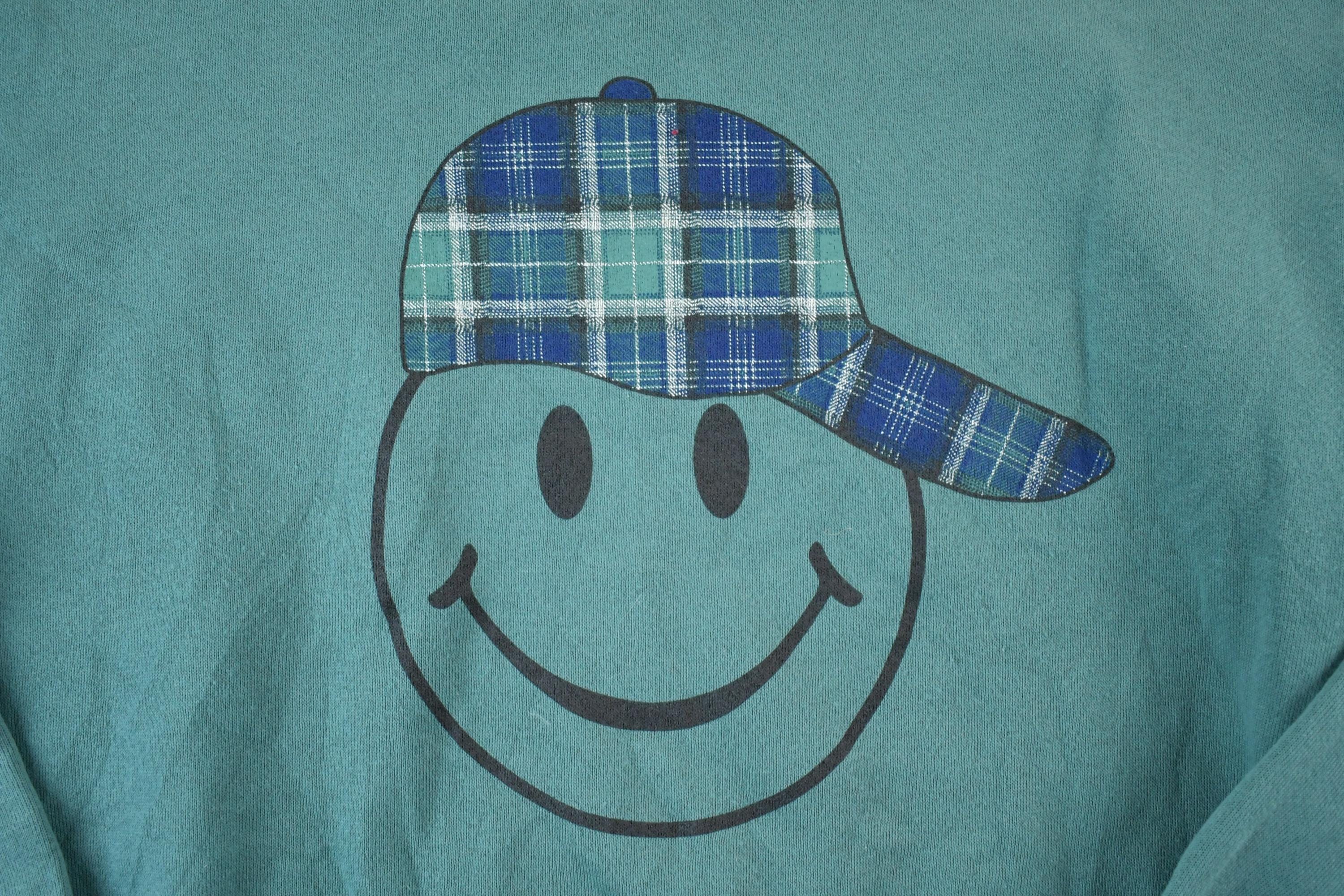 Vintage 1990s Hip Hop Happyface Souvenir Crewneck Sweatshirt
