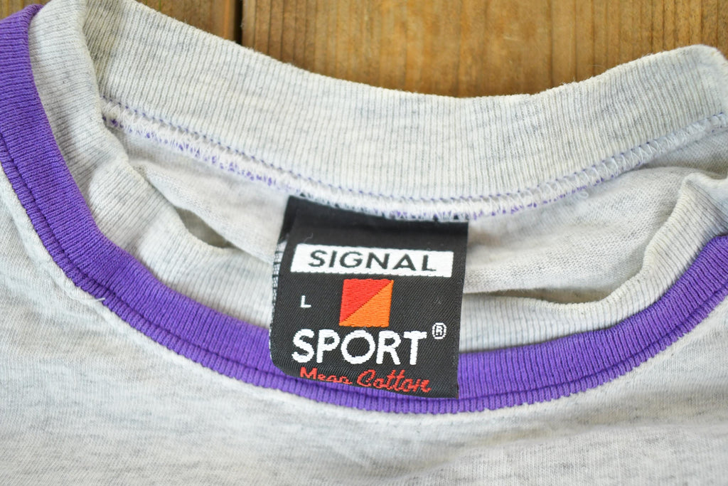 Vintage 1990s Sidney Montana Souvenir Purple Sleeve T-Shirt Mens L