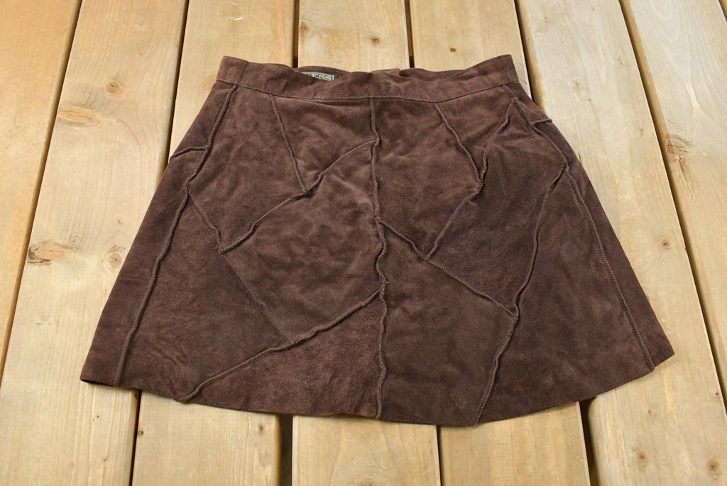 Vintage 1990s Guess Leather Suede Skirt Women's 1