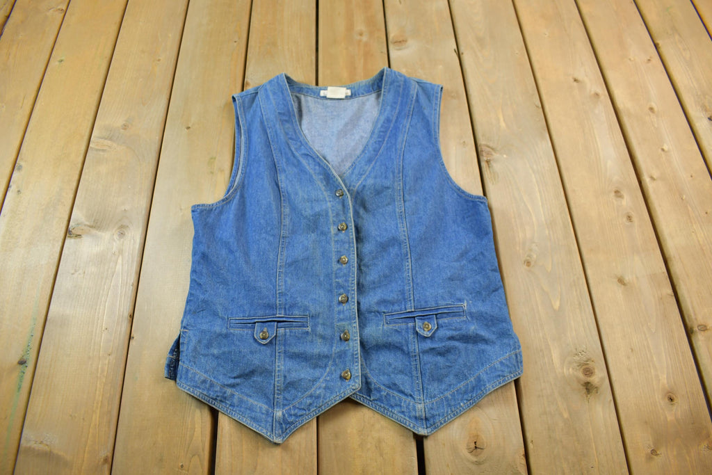 Vintage 1990s Cherokee Jean Button Up Vest