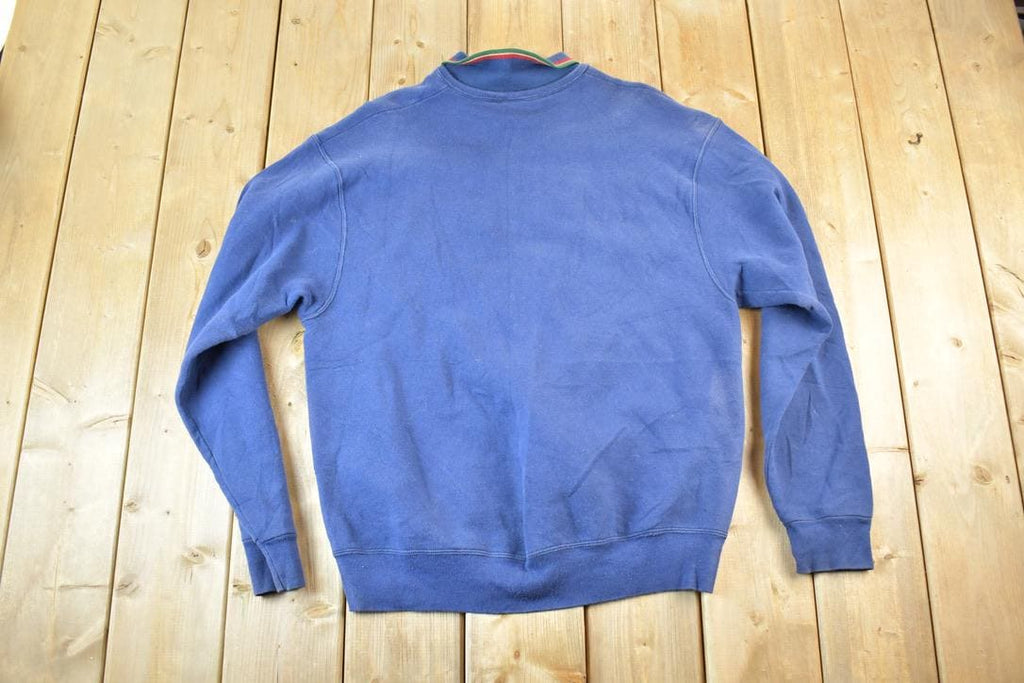 Vintage 1990s Silver Star Aztec Collared Crewneck Sweatshirt Mens L