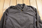 Vintage 1990s Black Collared Windbreaker Jacket