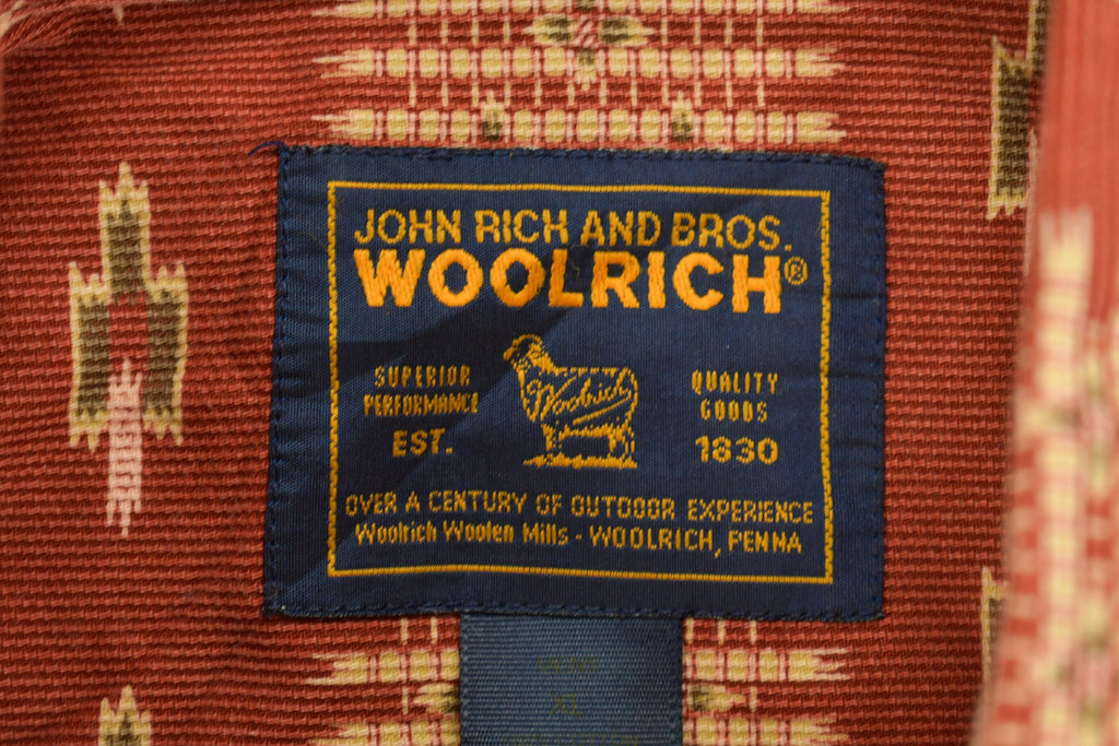 Vintage 2000ss Woolrich Abstract Flannel Button Shirt