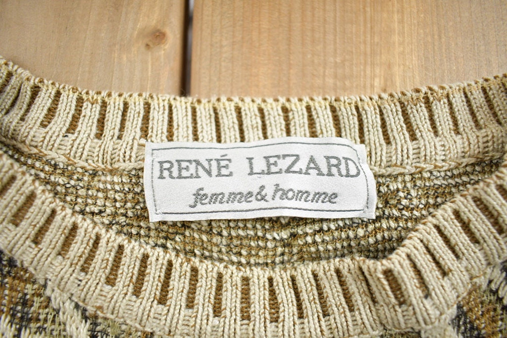 Vintage 1990s Rene Lezard Femme & Homme Knit Crewneck Sweater