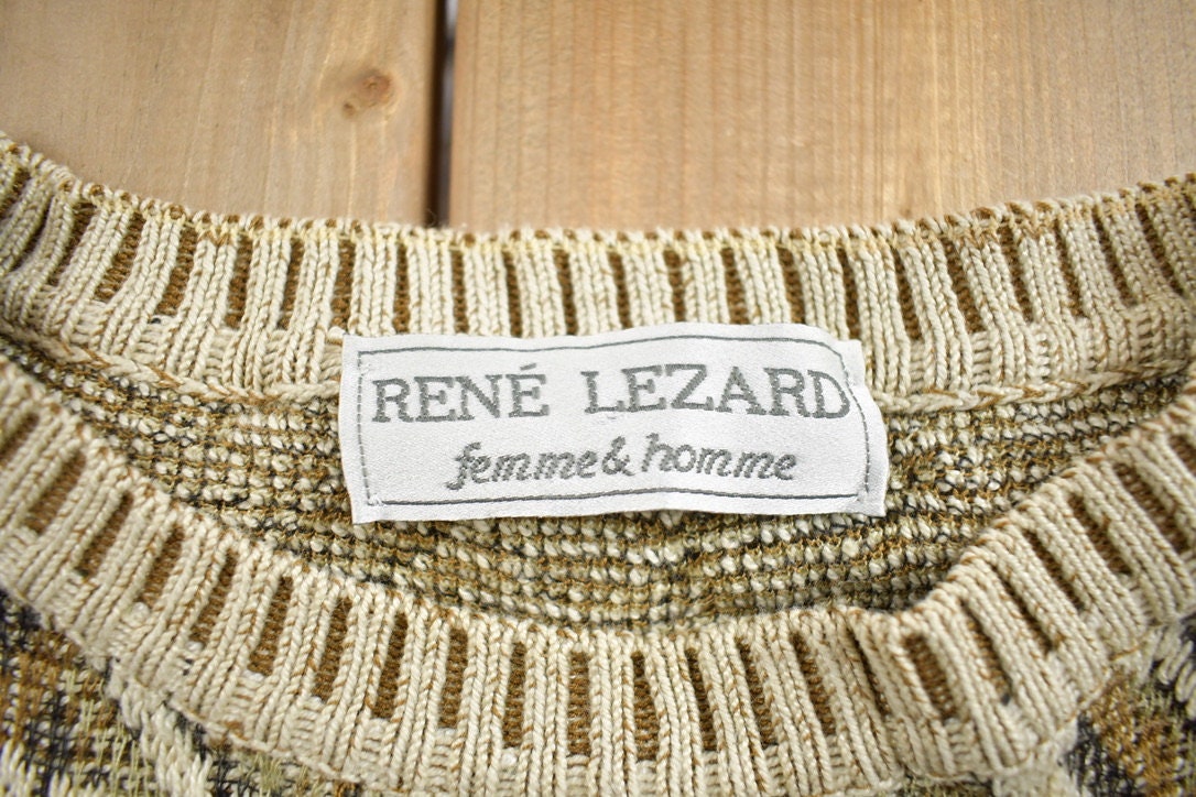 Vintage 1990s Rene Lezard Femme & Homme Knit Crewneck Sweater