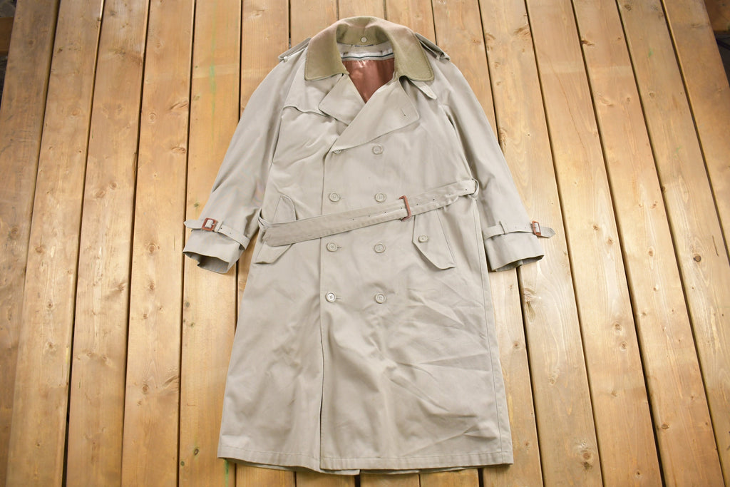 Vintage 1980s STafford Full Length Trench Coat