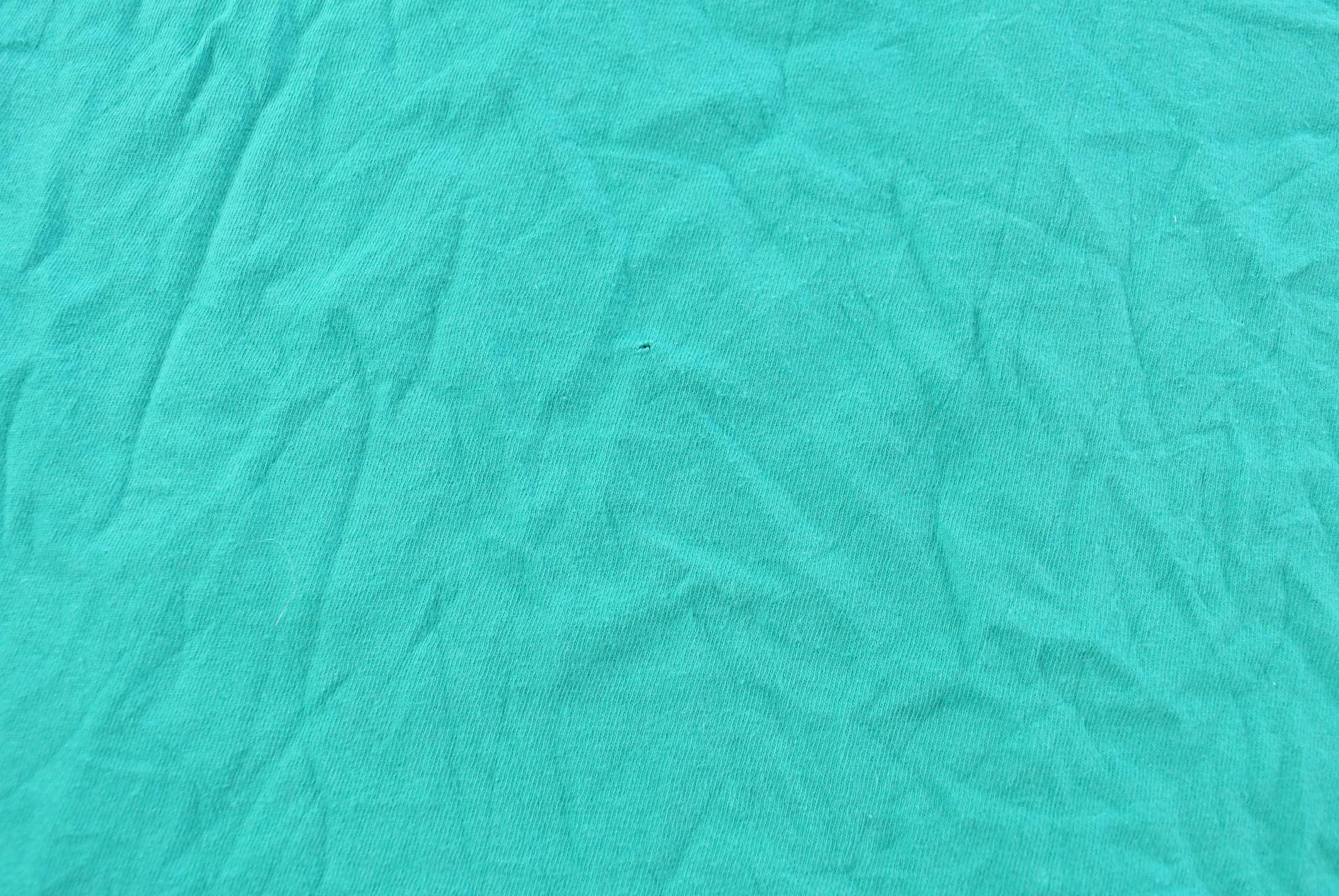 Vintage 1990s Fruit of the Loom Blank Teal Pocket T-Shirt Men's L