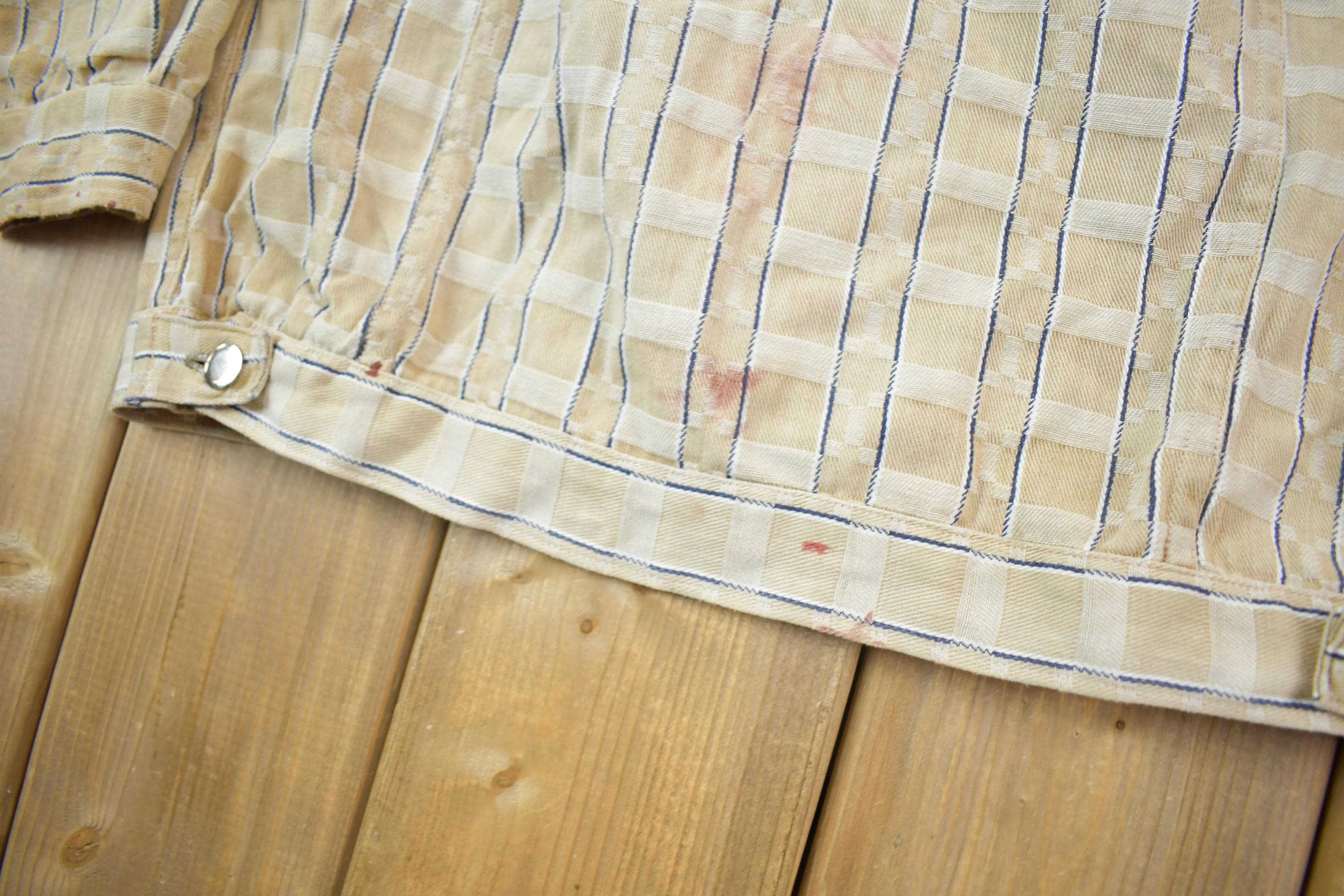 Vintage 1970s Rhinoceros Plaid Button Down Light Jacket