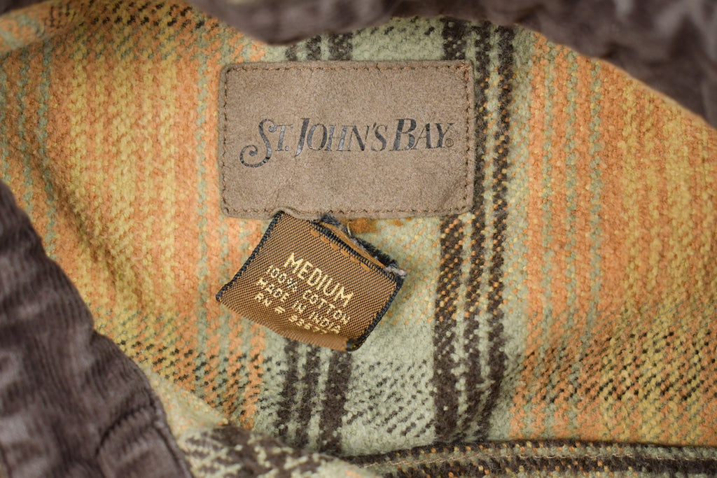 Vintage 1990s St. Johns Plaid Button Up Flannel Shirt