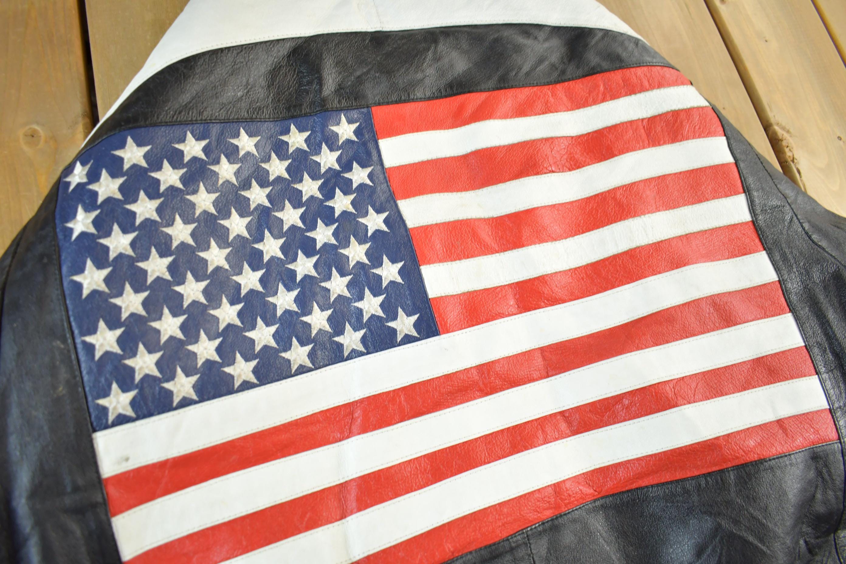 Vintage 1990s WHEREMI USA Leather Jacket Men's XL