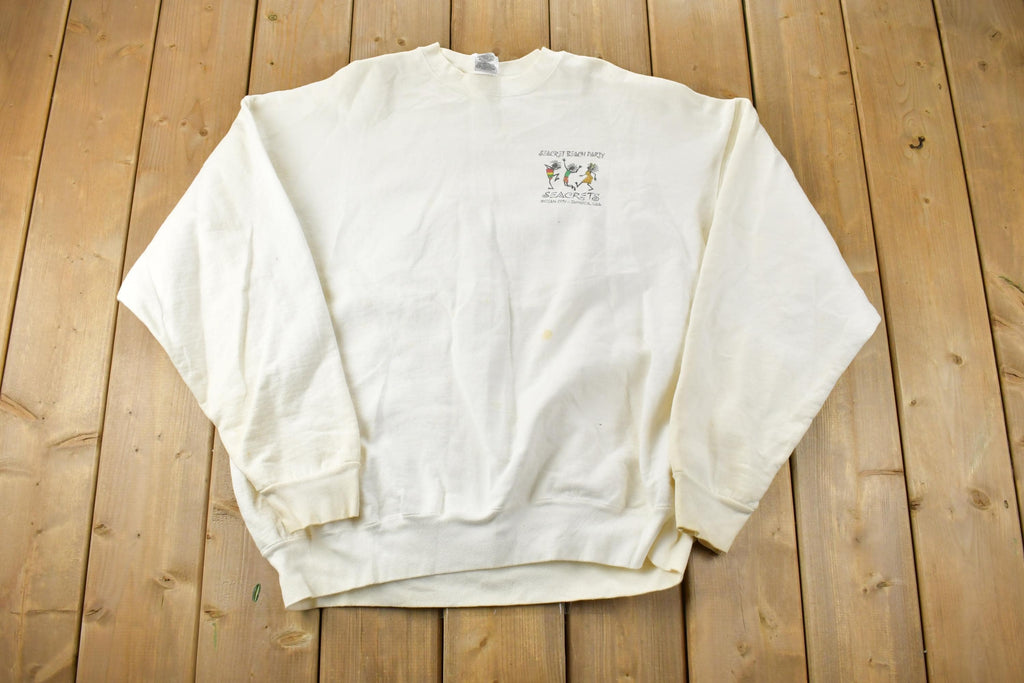 Vintage 1990s Ocean City Jamaica Seacrets Heavyweight Crewneck Sweatshirt / 90s Crewneck / Souvenir Sweater / Travel And Vacation