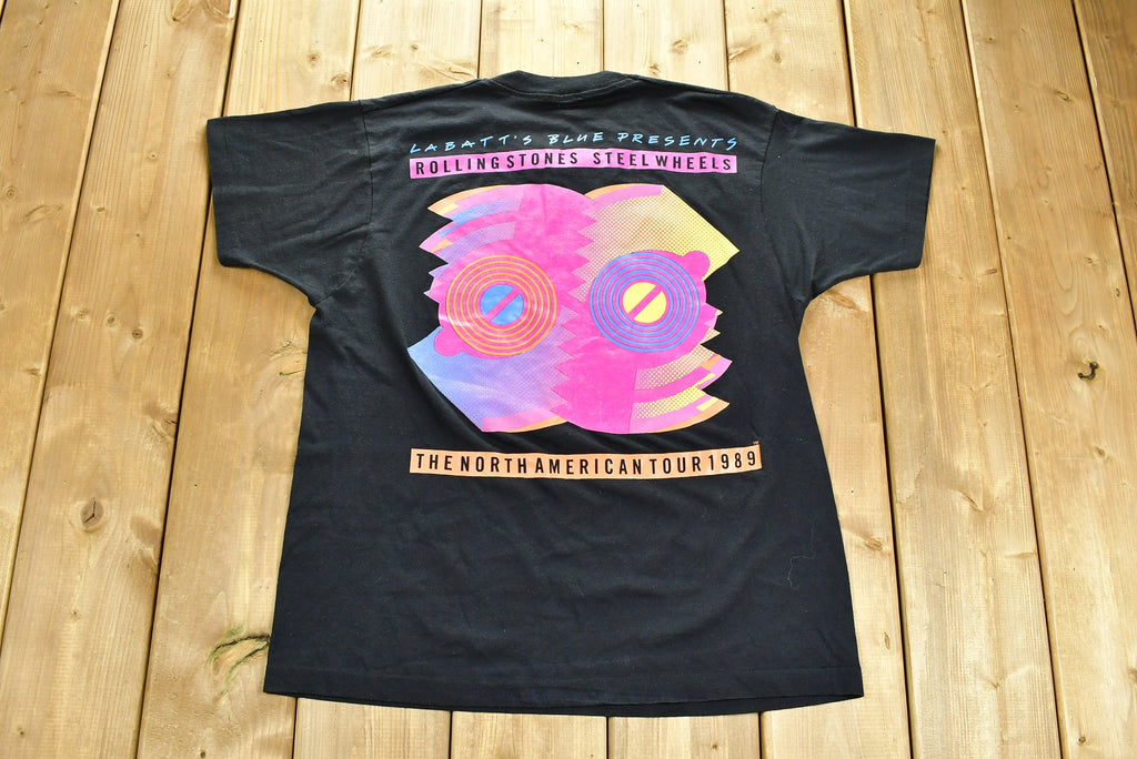 Vintage 1989 The Rolling Stones Steel Wheels Tour Band T-shirt