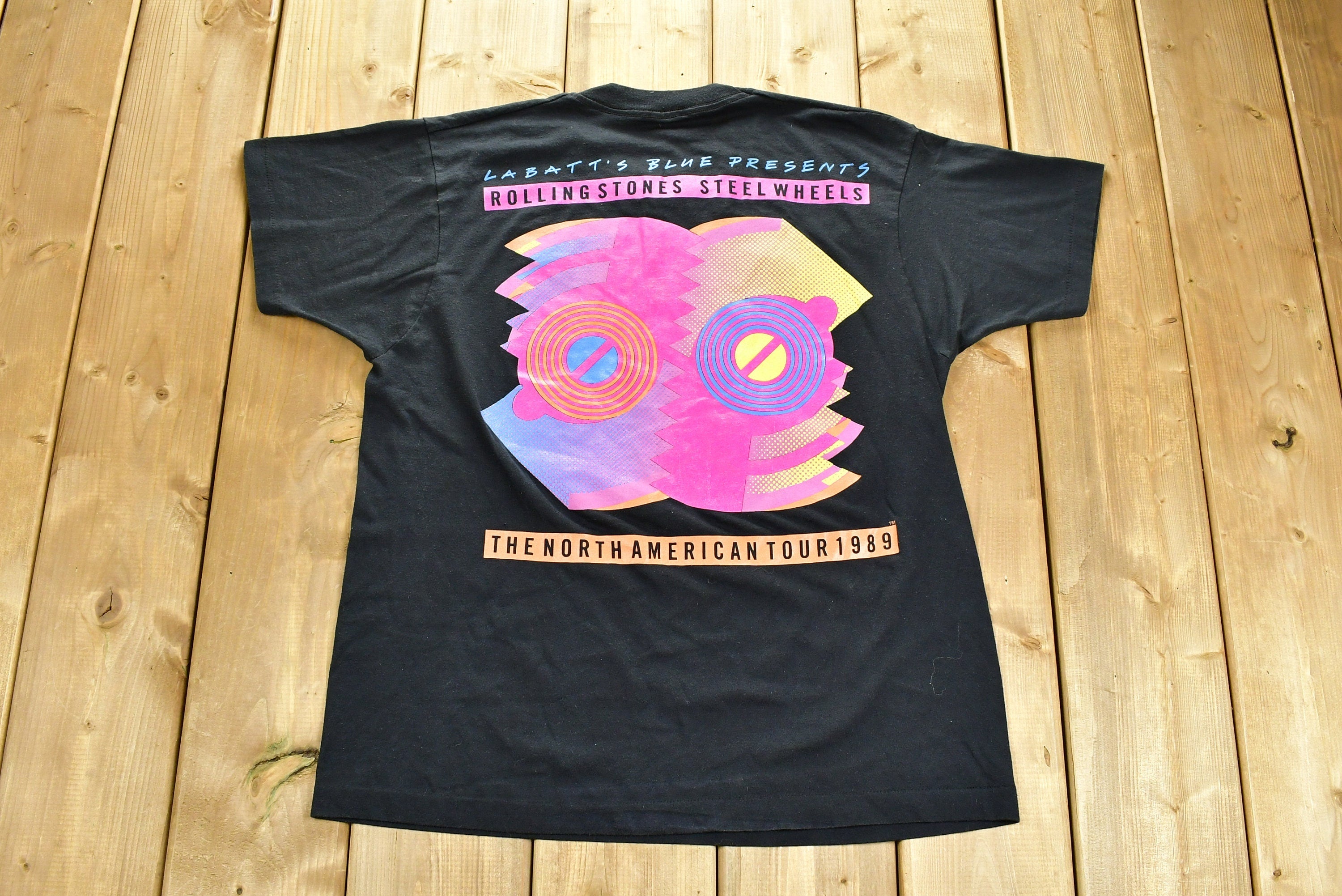 Vintage 1989 The Rolling Stones Steel Wheels Tour Band T-shirt