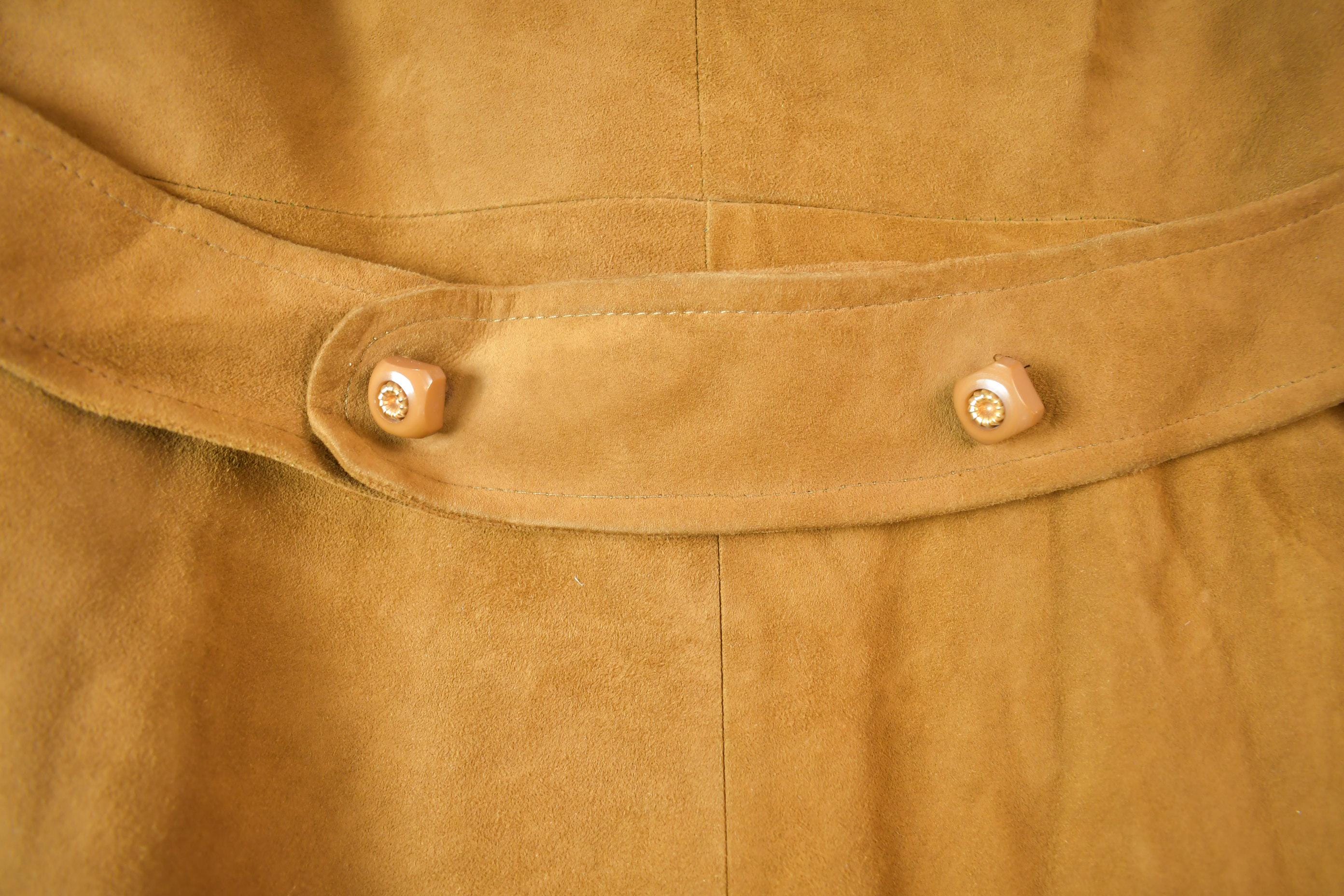 True Vintage 1960s Tilopel Women's Suede Trench Coat