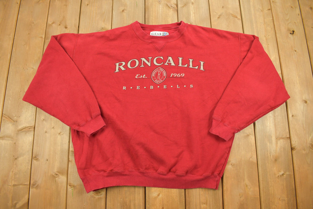 Vintage Roncalli Rebels Embroidered Collegiate Crewneck