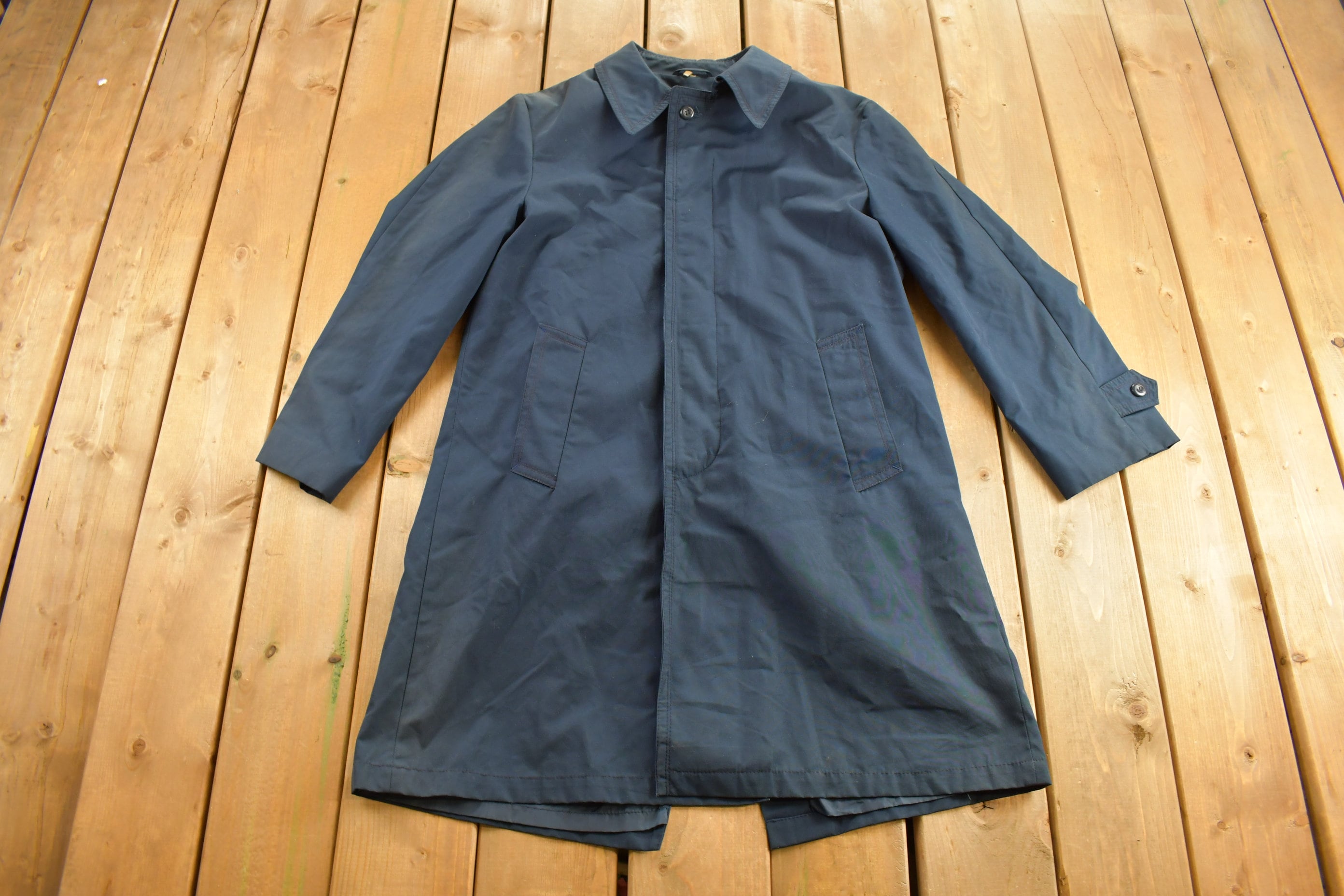 Vintage 1980s Full Length Trench Coat Jacket
