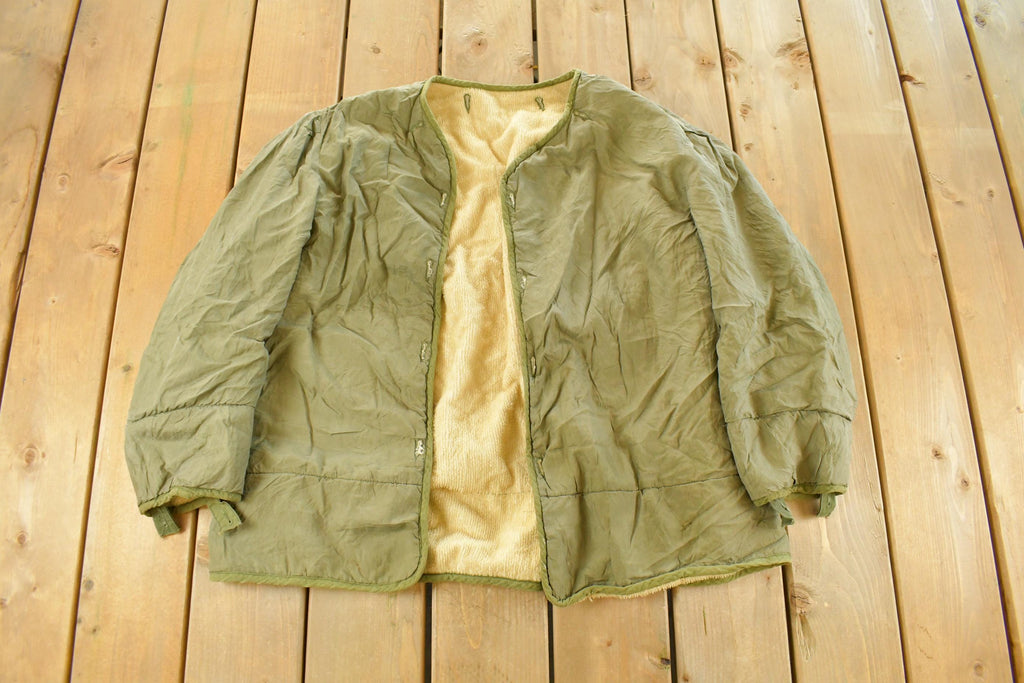Vintage 1980s Lined Military Liner Jacket Men's XL