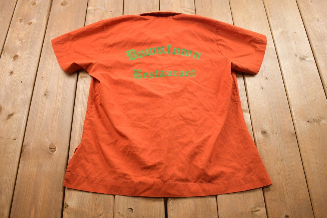 Vintage 1950s King Louie Downtown Restaurant Bowling Shirt