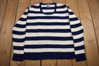 Vintage 1980s Knitted Braidburn Striped Crewneck Sweater