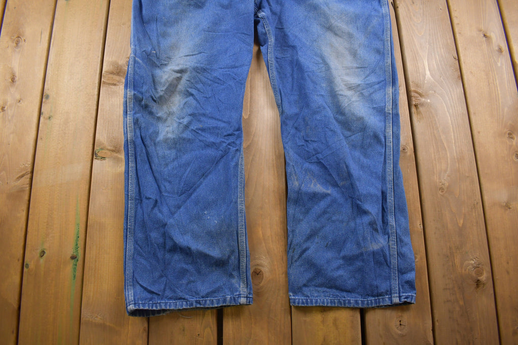 Vintage 1990s Big Smith Blue Denim Jean Overalls Size 44 x 28
