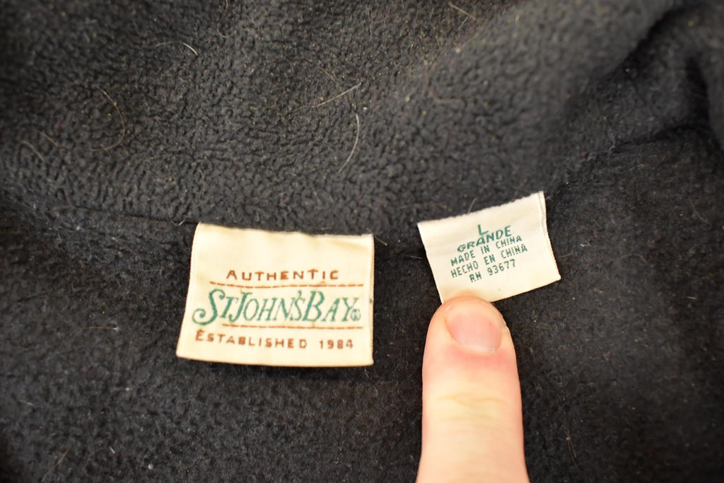Vintage 1990s St John's Bay Fleece Outdoorsman Sweater Vest Men's L